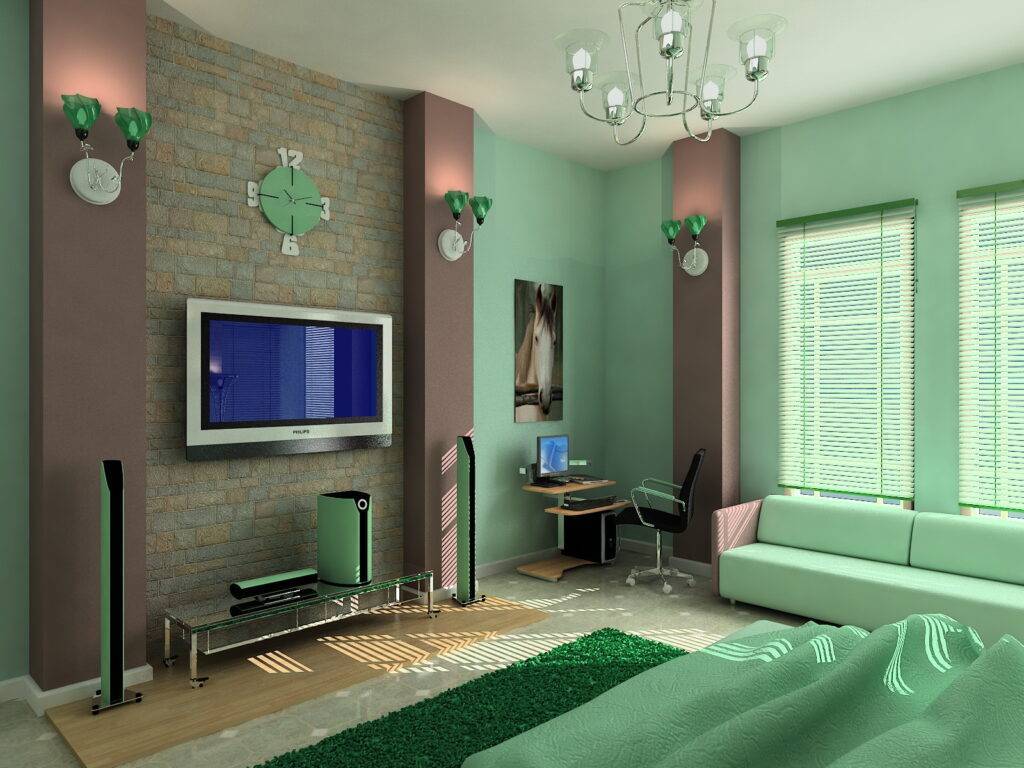 Зеленый цвет в интерьере: красивый дизайн комнат в зеленых тонах, интересные идеи для оформления