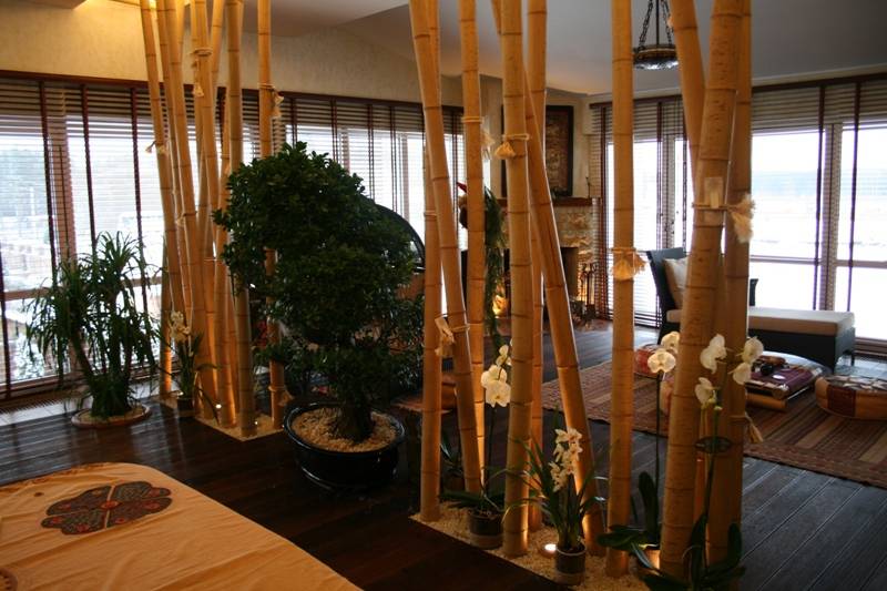 Отделка бамбуком стен - это креативно и функционально!