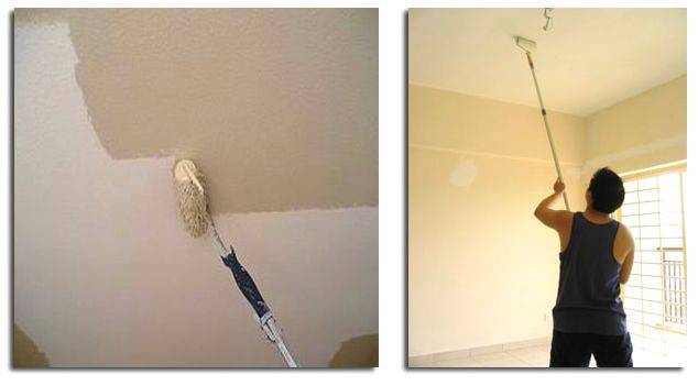 Можно ли красить потолок водоэмульсионной краской не смывая побелку и как это сделать