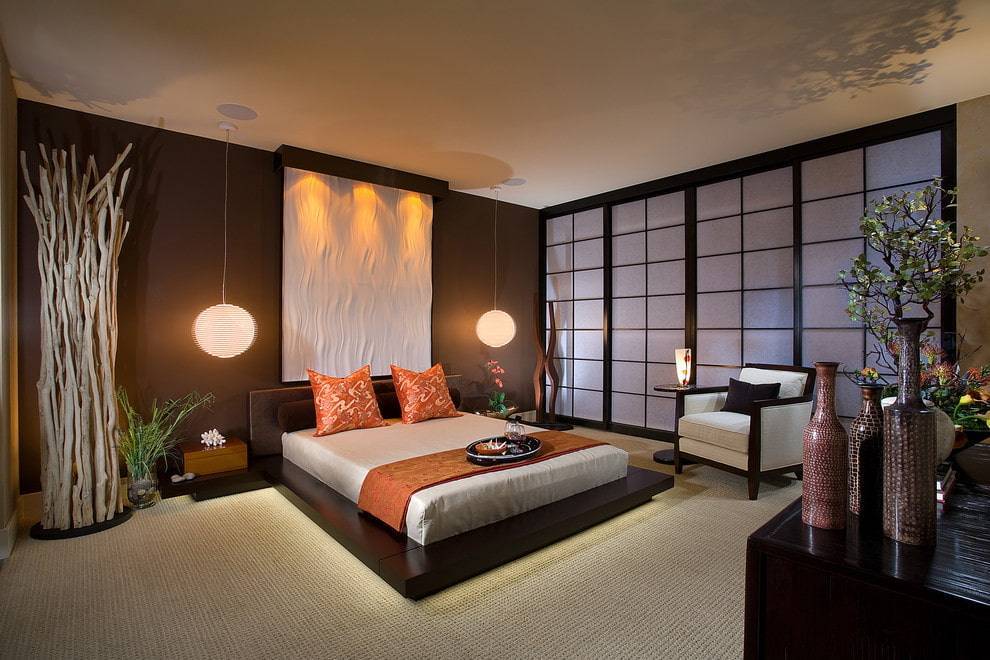 Спальня в японском стиле: 100 фото модных идей - дизайн интерьера