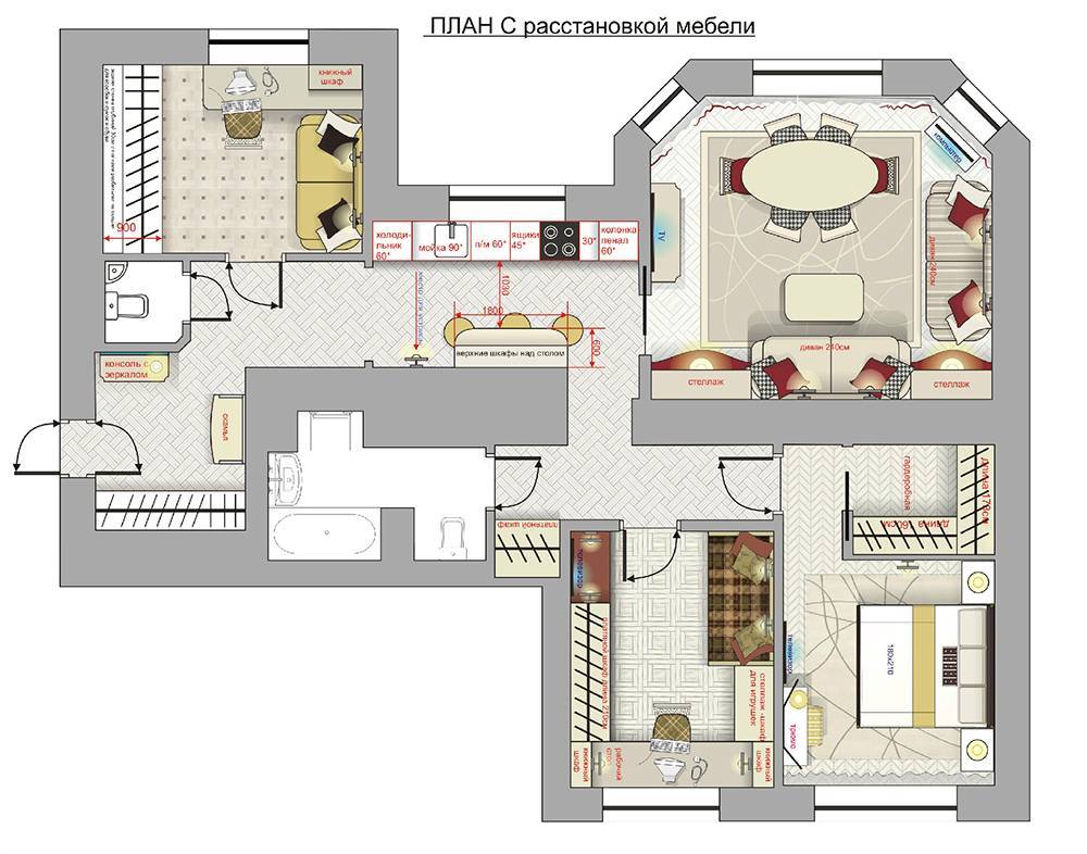 Планировка 3 комнатной квартиры: 105 фото самых уникальных идей | планировка квартиры на 3 комнаты