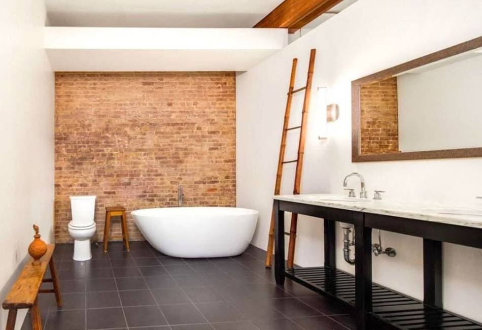 Ванная комната в стиле лофт: мебель, дизайн туалета, душевой и санузла
 - 20 фото
