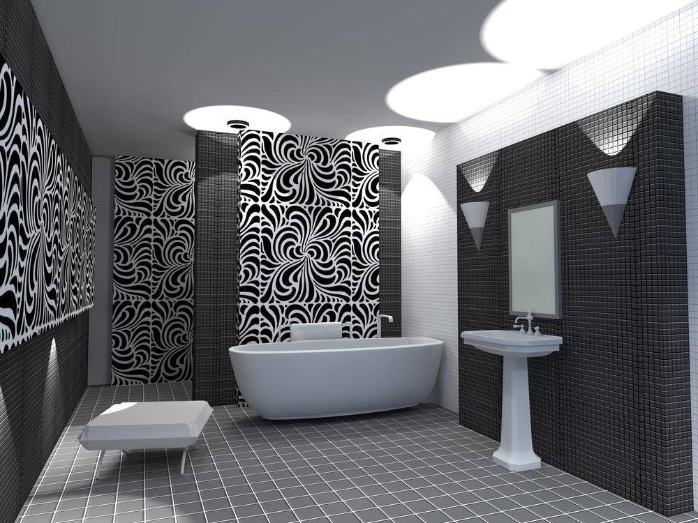 Черно-белая ванная - 105 фото лучших идей и подробное описание создания стильного оформления