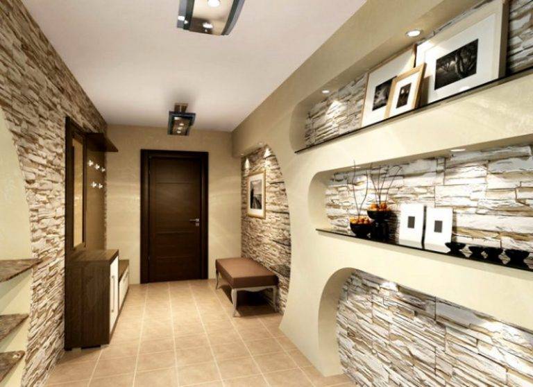 Декоративный камень в прихожей (81 фото): искусственный камень для внутренней отделки в коридоре, элегантные примеры в интерьере