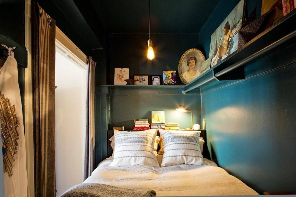 Особенности дизайна спальни без окон: 75 вариантов в фото