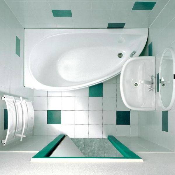 Особенности дизайна ванной комнаты с угловой ванной