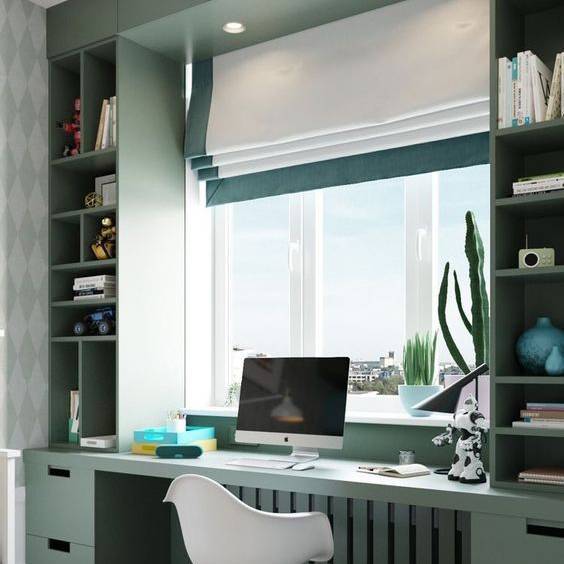 Стол-подоконник (46 фото): дизайн модели вдоль окна в комнате для подростка и встроенная конструкция вместо подоконника