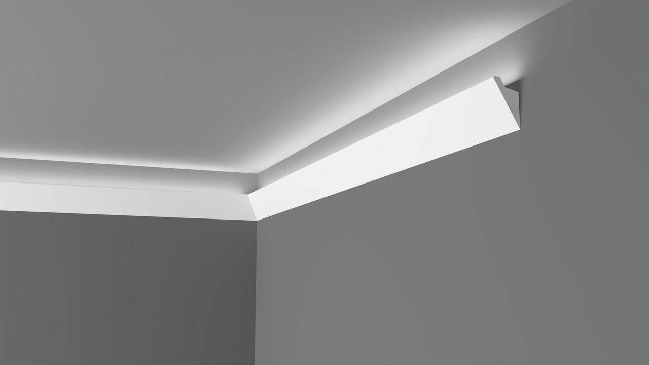 Потолочный плинтус с подсветкой для скрытого освещения, багет с подсветкой светодиодной лентой на потолок своими руками, 47 фото идей освещения
