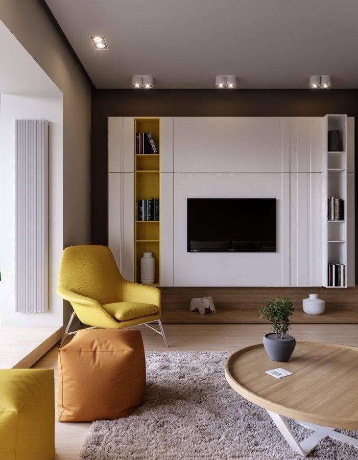 Стена с телевизором – дизайн современной гостиной | интерьерные штучки
