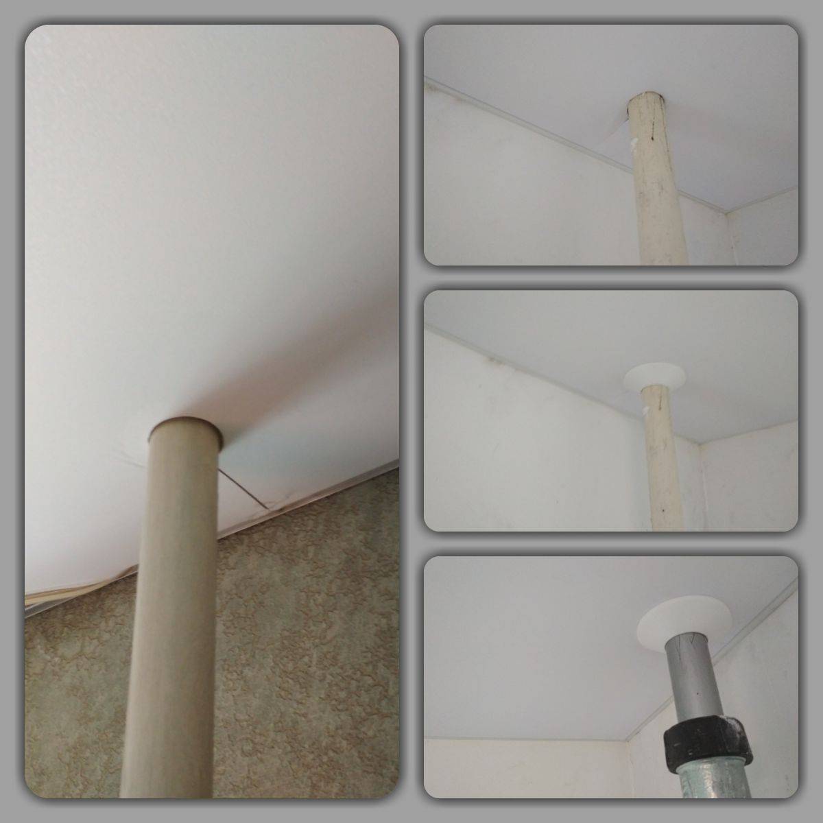 Как сделать обход трубы в натяжном потолке: инструкция, фото