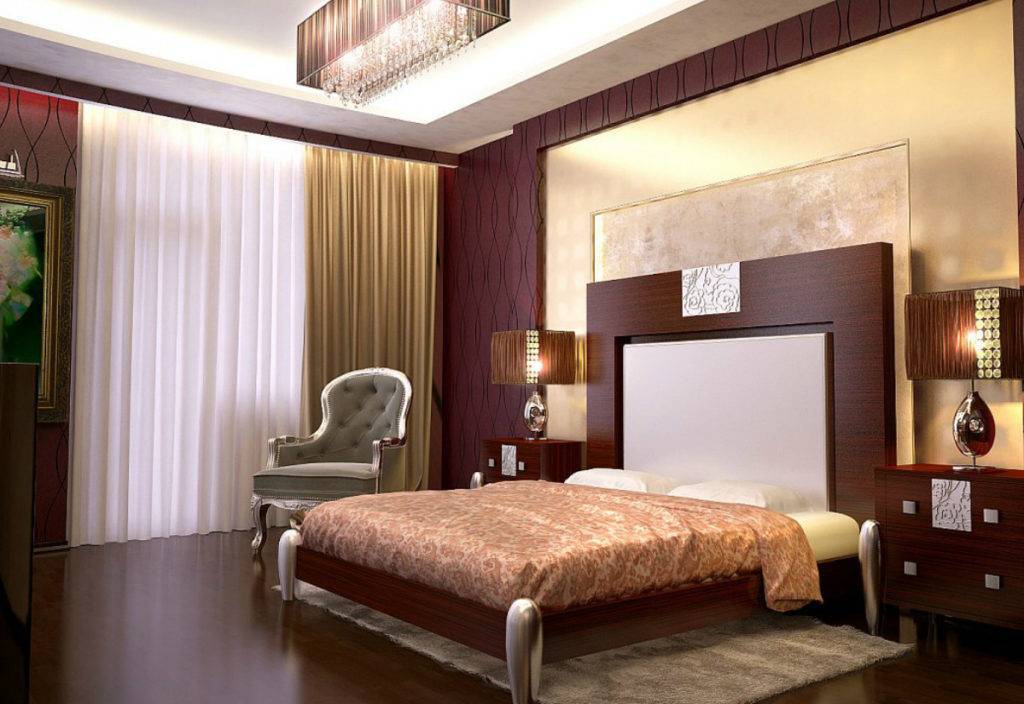 Дизайн спальни 19-20 кв. м (72 фото): интерьер комнаты с гардеробной и балконом 5 на 4 метра, планировка прямоугольной и других спален в современном стиле