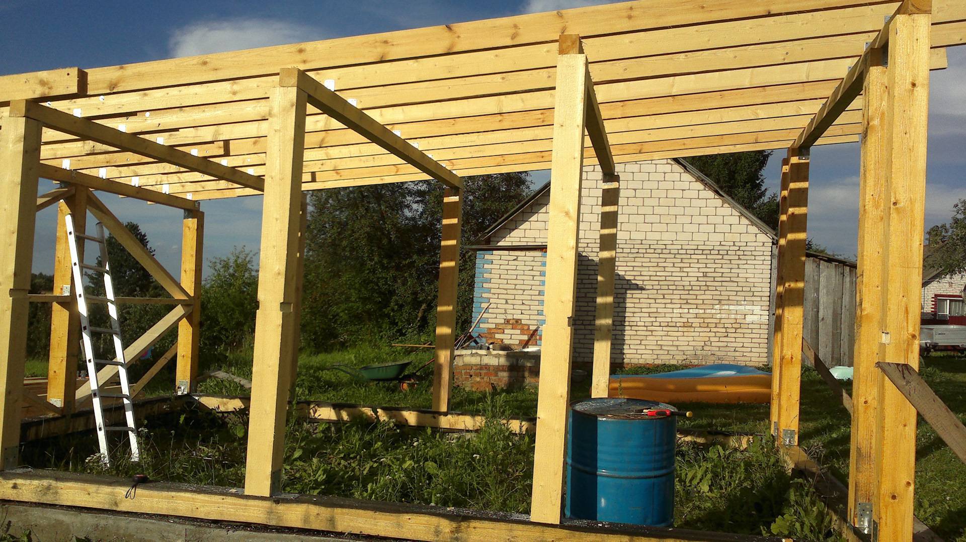 Как построить гараж на даче своими руками: фото, видео строительства и отделки, сооружение смотровой ямы