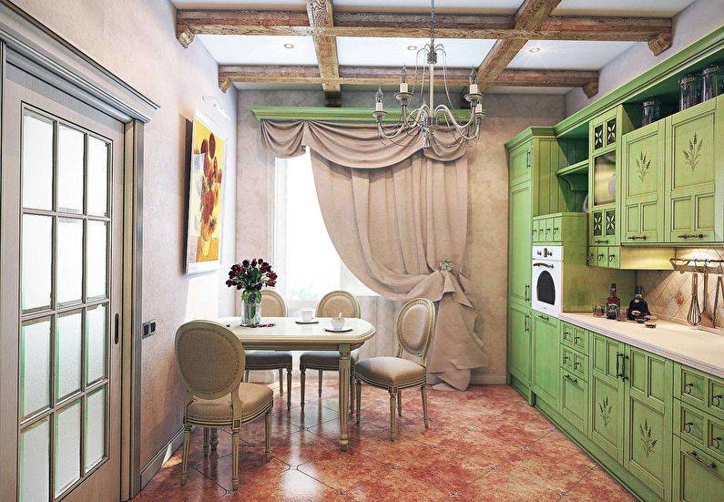 Шторы в стиле прованс на кухню (71 фото): римские шторы и короткие занавески в дизайне интерьера, комплект штор с ламбрекеном и льняной тюль, другие модели