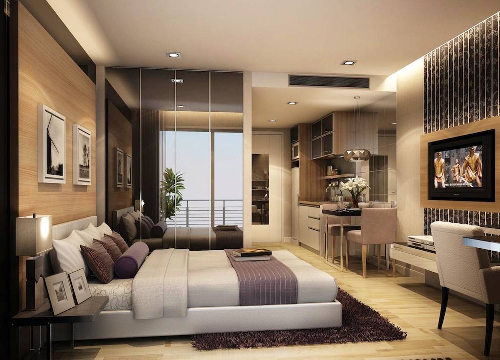 Современный дизайн однокомнатной квартиры 40 кв м