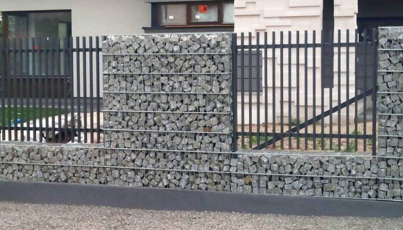 Каменный забор из габионов. нюансы строительства