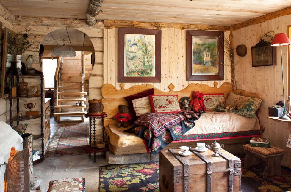 Русский стиль в интерьере: стиль старорусской усадьбы в дизайне комнат и загородных домов, гостиной, спальни и детской