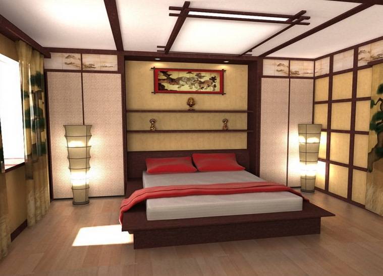 Спальня в японском стиле — очарование страны восходящего солнца!