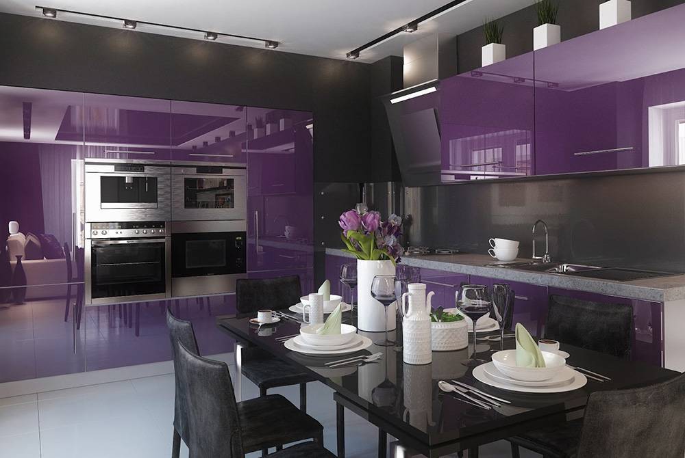 Фиолетовая кухня - 60 фото и 5 секретов дизайна