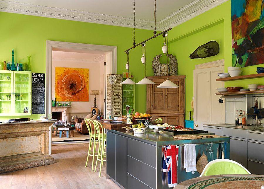 Зелёный цвет в интерьере кухни: особенности сочетаний и варианты оформления