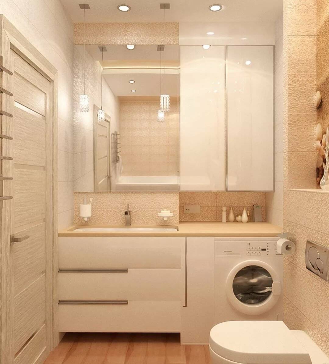 Дизайн ванной комнаты маленького размера: фото и примеры