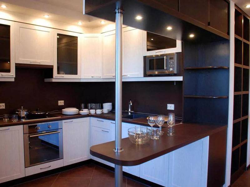 Угловая кухня с барной стойкой (75 фото): выбор кухонного гарнитура в квартиру-студию, дизайн интерьера кухни с барной стойкой в современном стиле