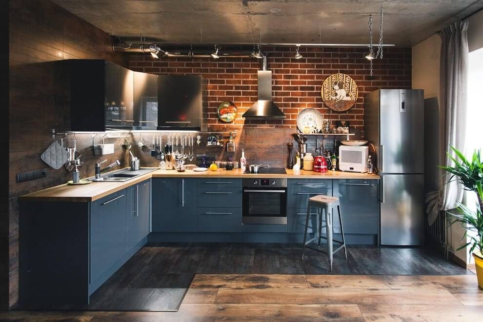 Кухня в стиле лофт: 100 лучших примеров на фото - дизайн интерьера