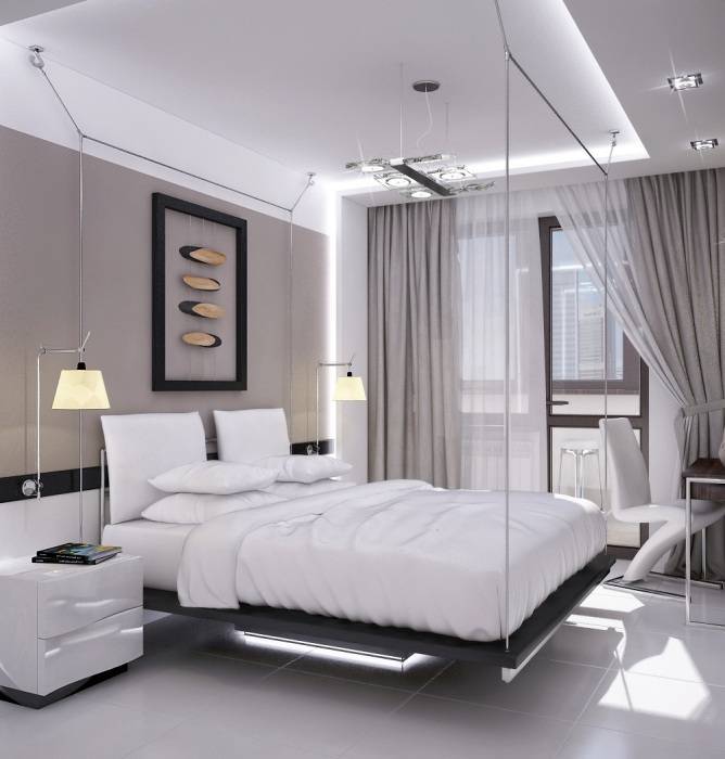 Спальня в стиле хай тек — особенности стиля и оформления