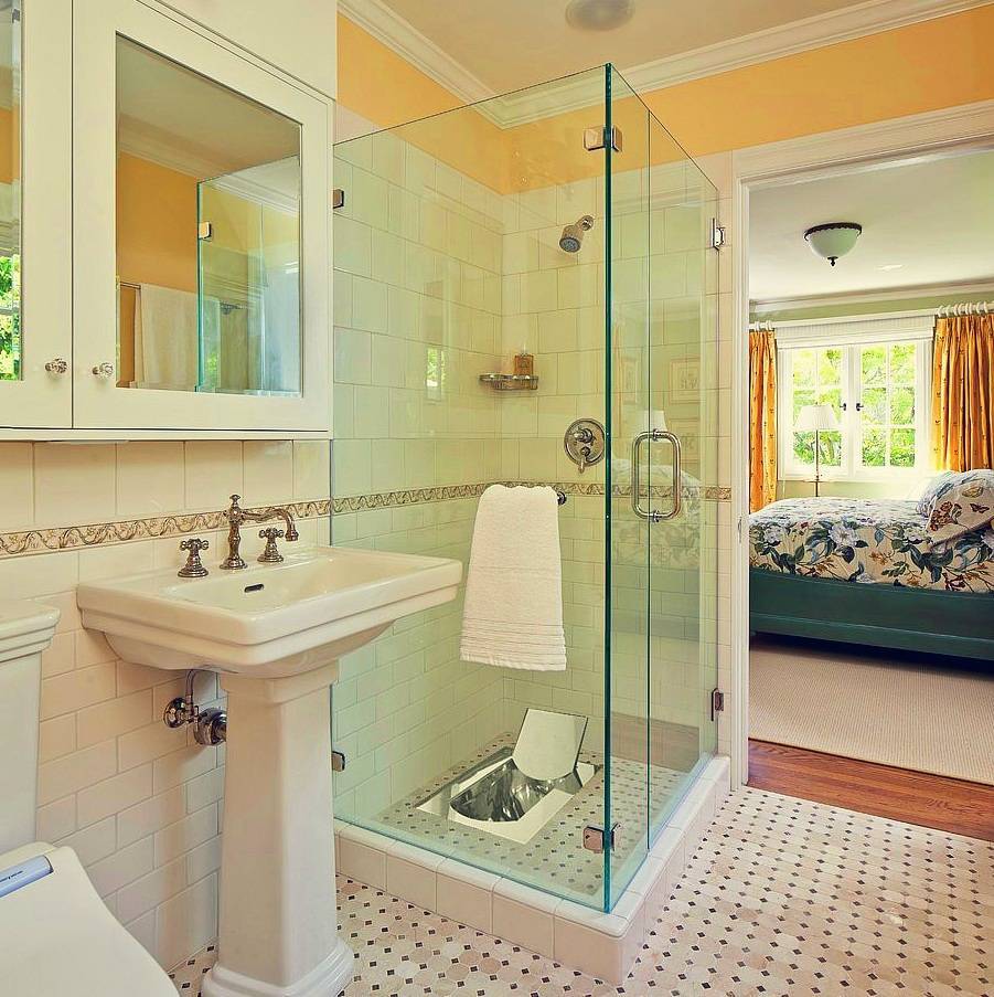 Дизайн ванной с душевой кабиной (50 фото): особенности дизайна