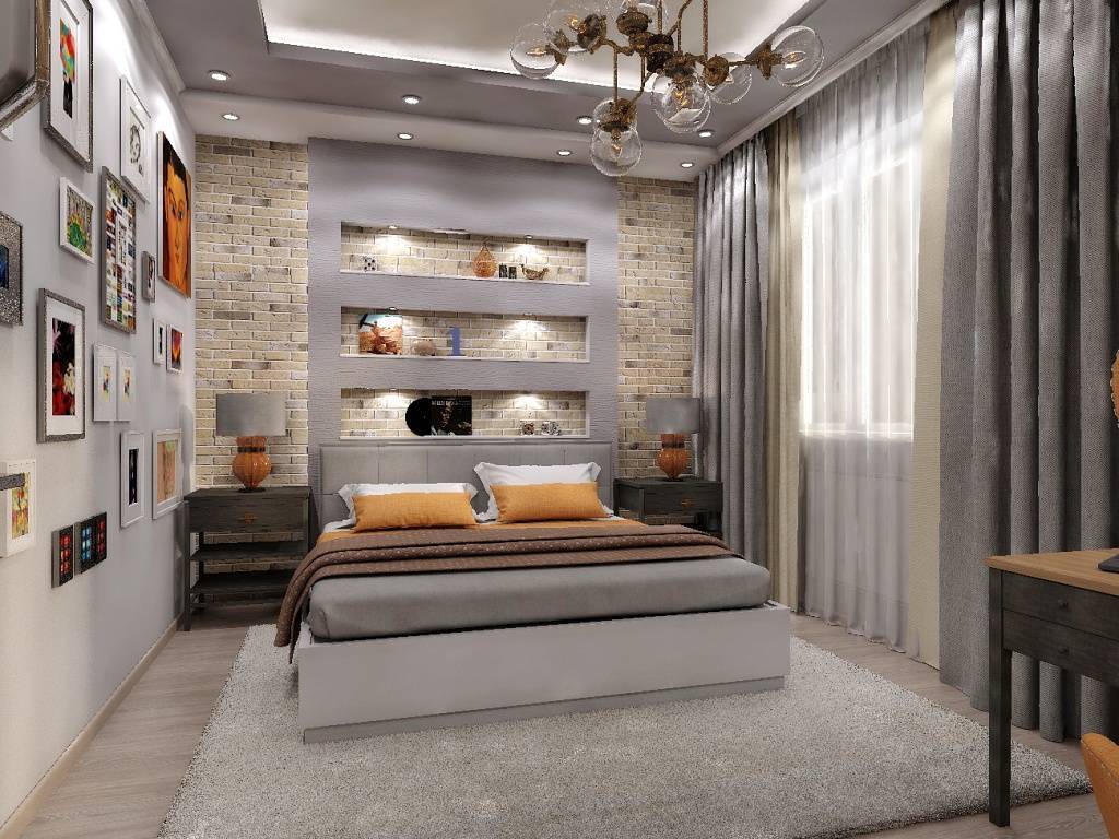 Спальня в стиле лофт: дизайн интерьера на фото (в белом и др цветах)