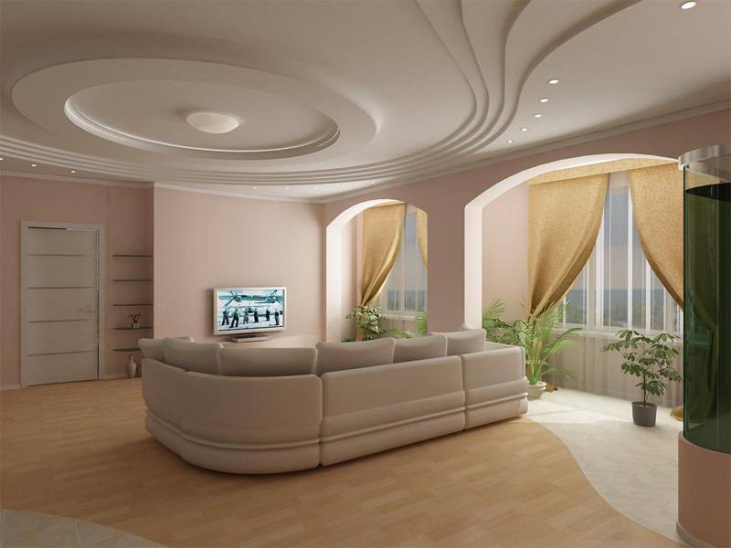 Потолки для гостиной из гипсокартона: фото оригинальных решений и особенности дизайна