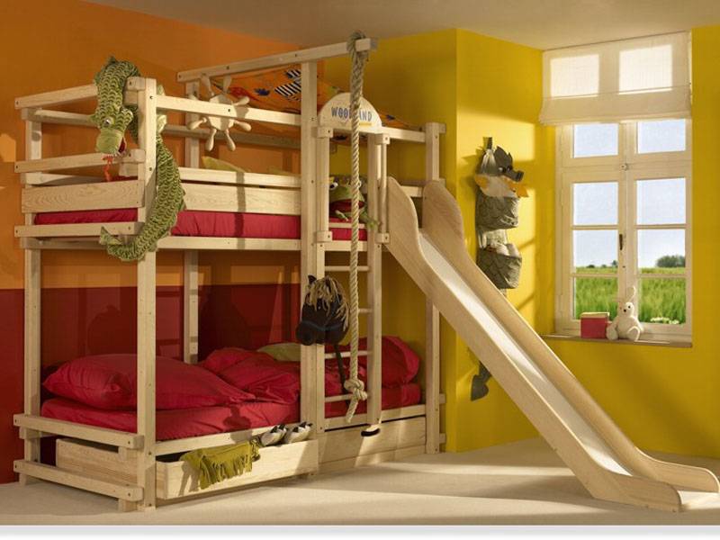 Идеи по выбору вида и дизайна детских кроватей с горкой