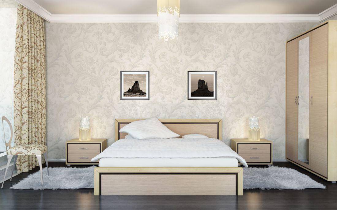 Обои для спальни (65 фото), комбинирование обоев в спальне — идеи дизайна