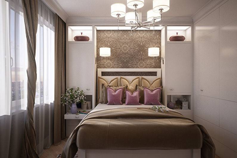 Дизайн спальни 9 кв. м (71 фото): интерьер в современном стиле. как обставить и обустроить комнату? планировка узкой спальни