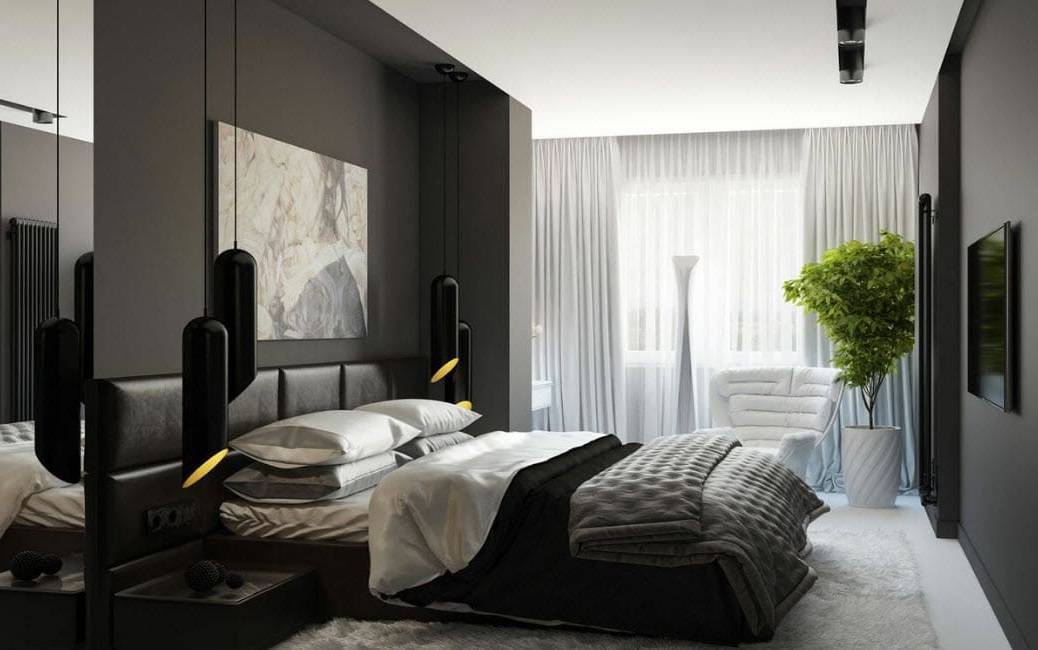 Дизайн спальни: современные идеи (91 фото): интерьер маленькой комнаты в стиле хай-тек