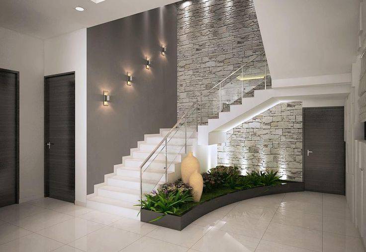 Дизайн коридора с лестницей в частном доме: дизайн прихожей, холла, пространство под лестницей