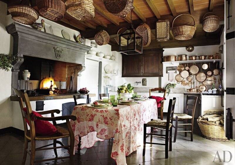 Кухня в деревенском стиле: 60 фото, интерьер, мебель, шторы