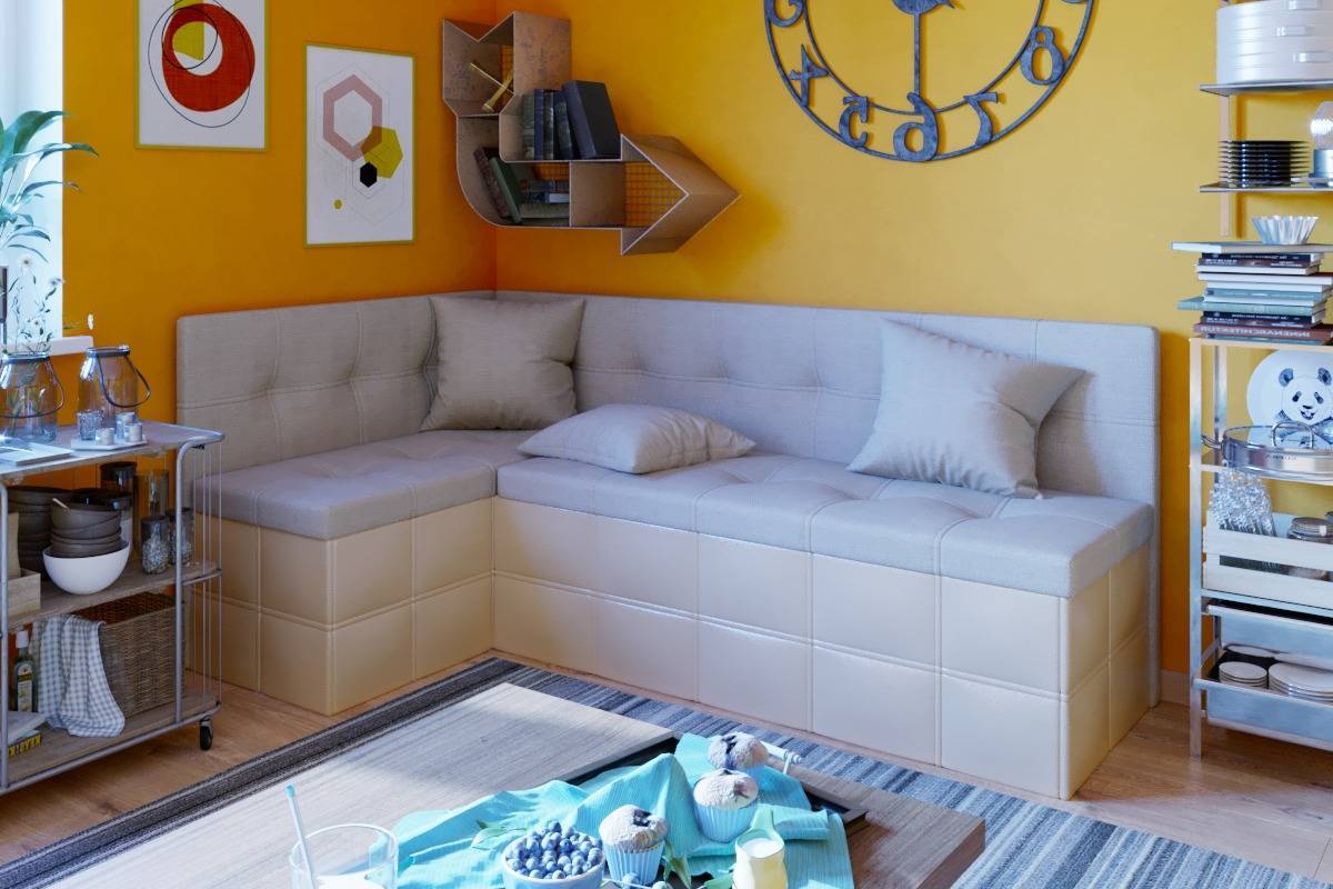Маленький угловой диван: плюсы и минусы, конфигурации, фото