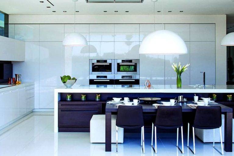 Кухня в стиле хай-тек — современные решения для обустройства и дизайна на фото в обзоре!