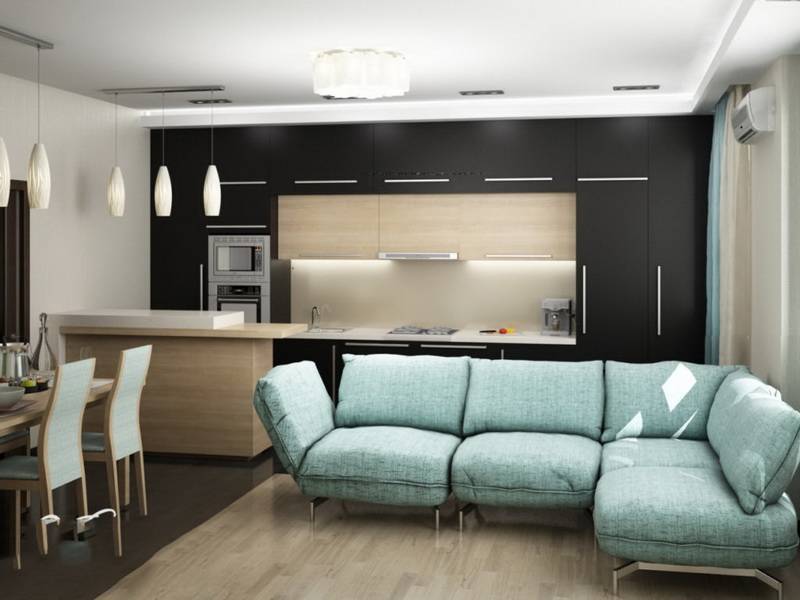 Дизайн кухни-студии 20 кв. м (99 фото): планировка маленькой квартиры с кухней-гостиной и обустройство, идеи современного интерьера