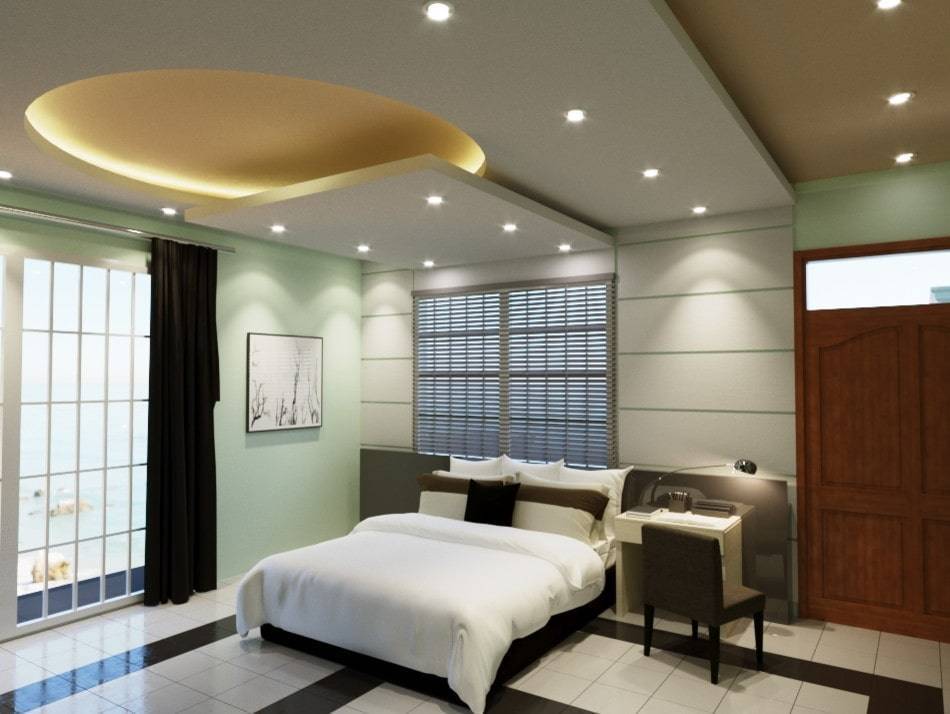 Потолок в спальне - фото лучших идей как оформить стильный потолок