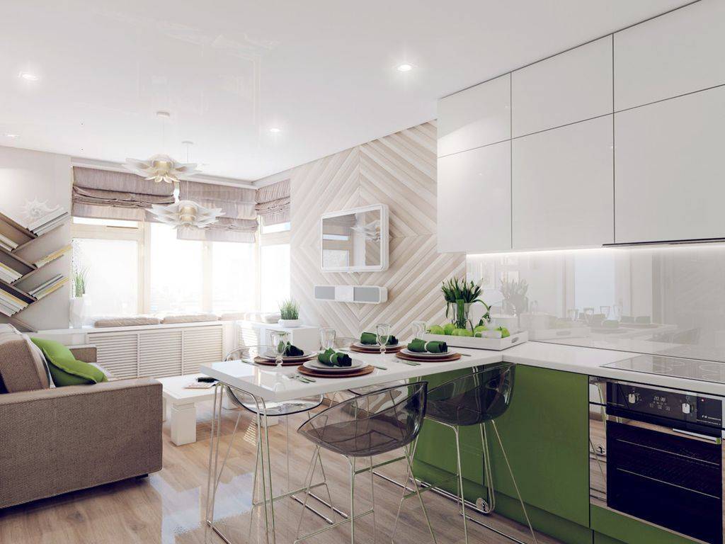 Кухня-гостиная площадью 15 кв. м (50 фото): дизайн интерьера комнаты размером 15 квадратов и планировка с диваном