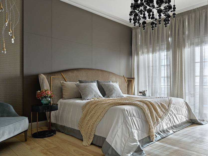 Выбор штор для современной спальни в 2020 году с фото