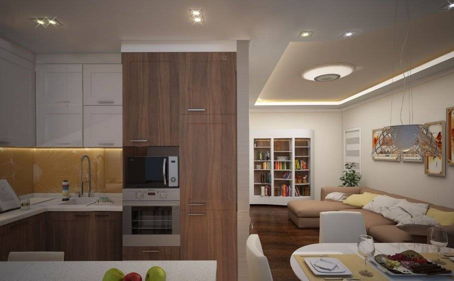 Дизайн кухни совмещенной с гостиной фото в хрущевке: зала интерьер, как объединить и соединить, перепланировка