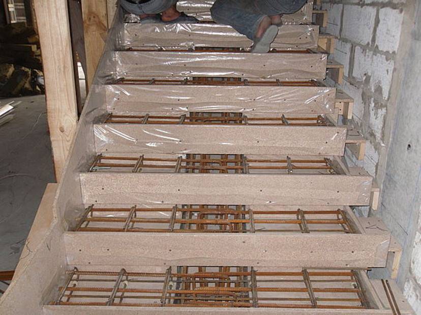 Опалубка для бетонной лестницы своими руками