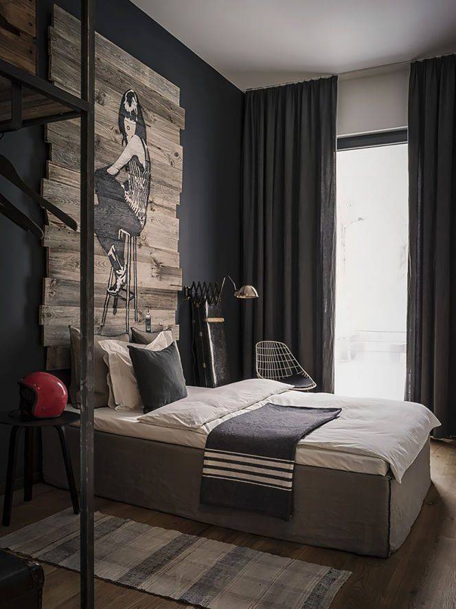 Дизайн мужской комнаты: интерьер спальни мужчины, стиль оформления помещения и цвет