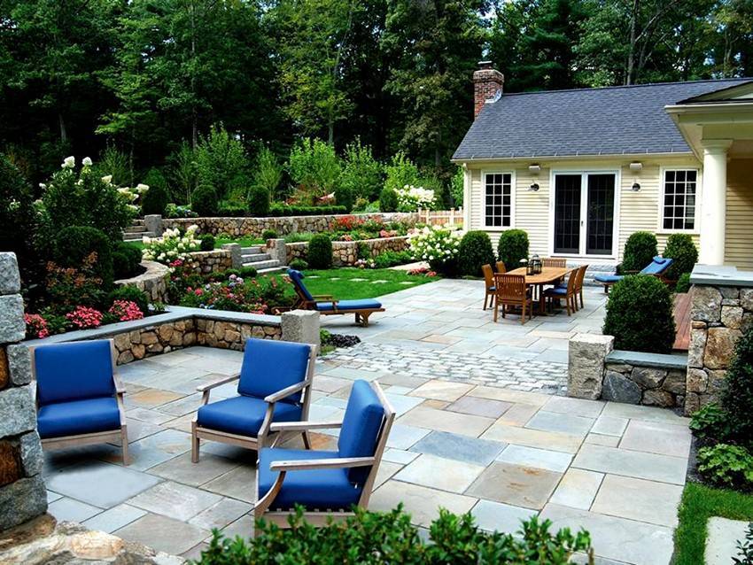 Дизайн двора частного дома своими руками (43 фото): как красиво оформить участок в деревне, простой ландшафтный дизайн дворика