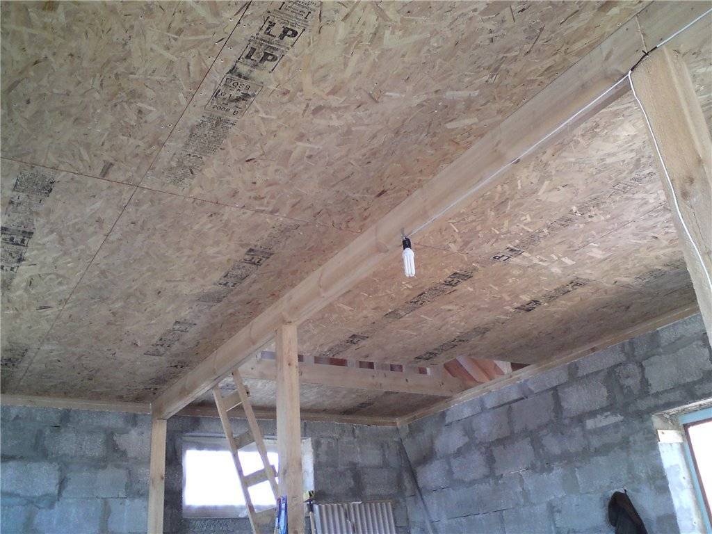 Потолок из осб плит и его отделка - про тепло