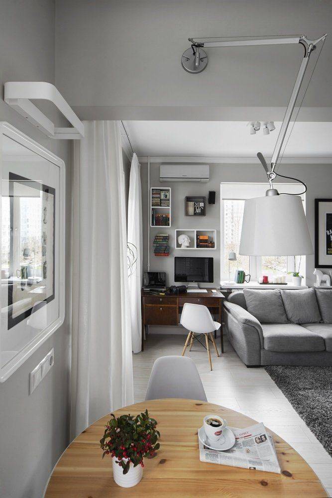 Дизайн проект однокомнатной квартиры: 5 готовых вариантов с фото