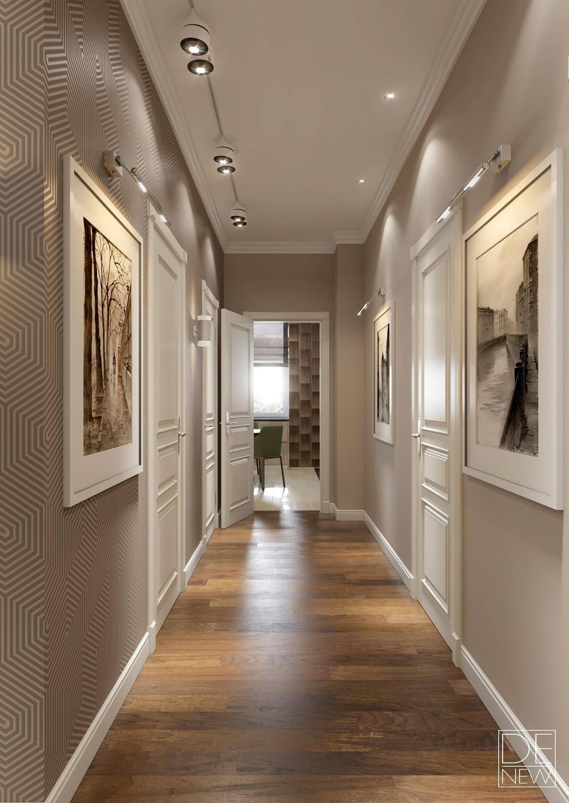 Как обыграть дизайн длинного коридора в квартире: идеи, решения, оформлени | дизайн и фото