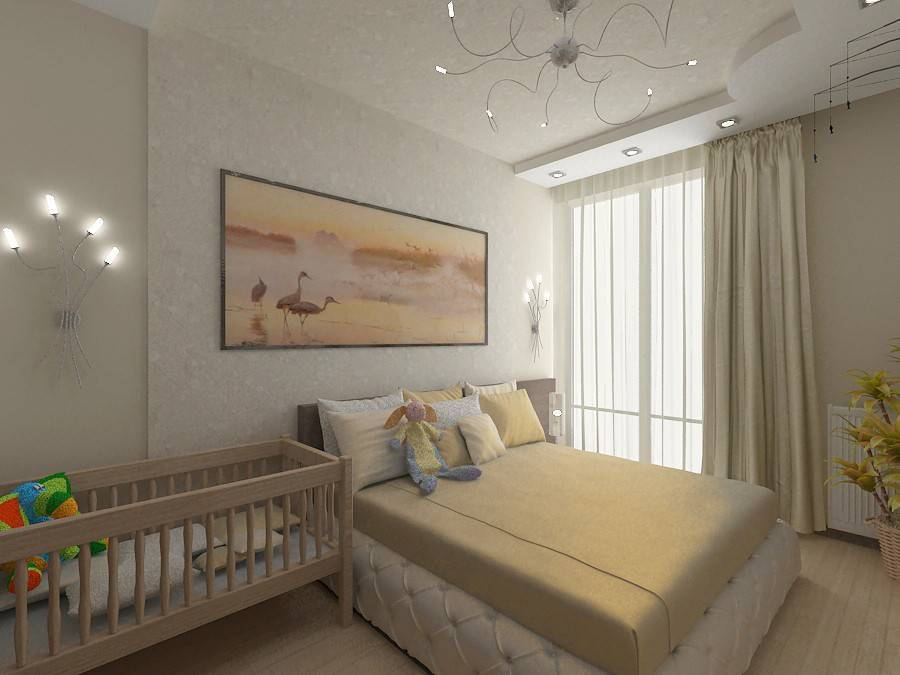 Спальня с детской кроваткой - 70 фото идей правильно оформления